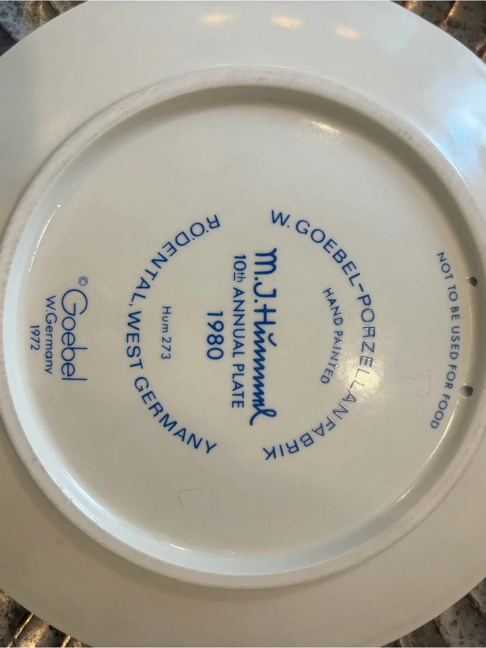 Vintage 1979 and 1980 Hummel Decorative Wall Plate